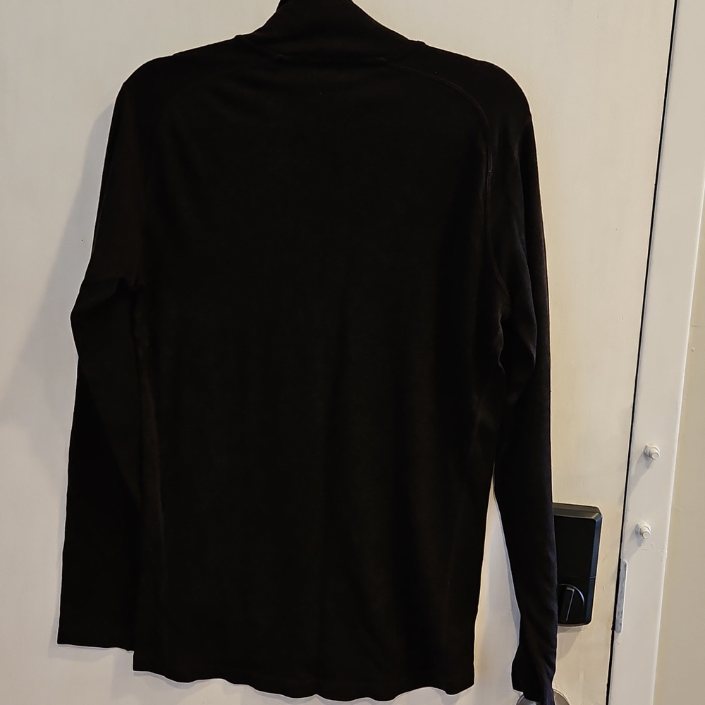 Smartwool Dark Brown Quarter Zip Mock Neck Sweater M - Picture 7 of 7